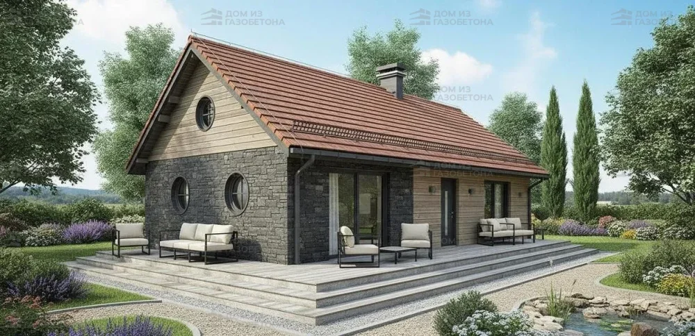 Проект Одноэтажный дом 13 на 9, 76 м2