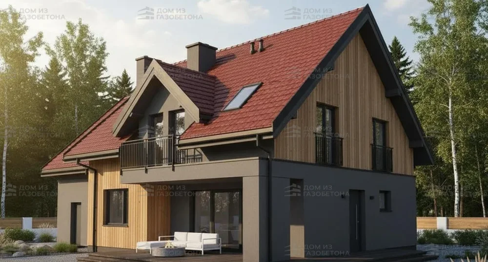 Проект Двухэтажный дом 14 на 12, 188 м2