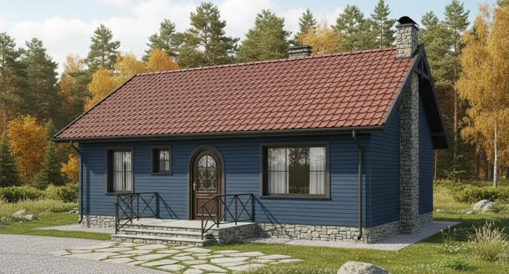 Проект Одноэтажный дом 10 на 8, 60 м2