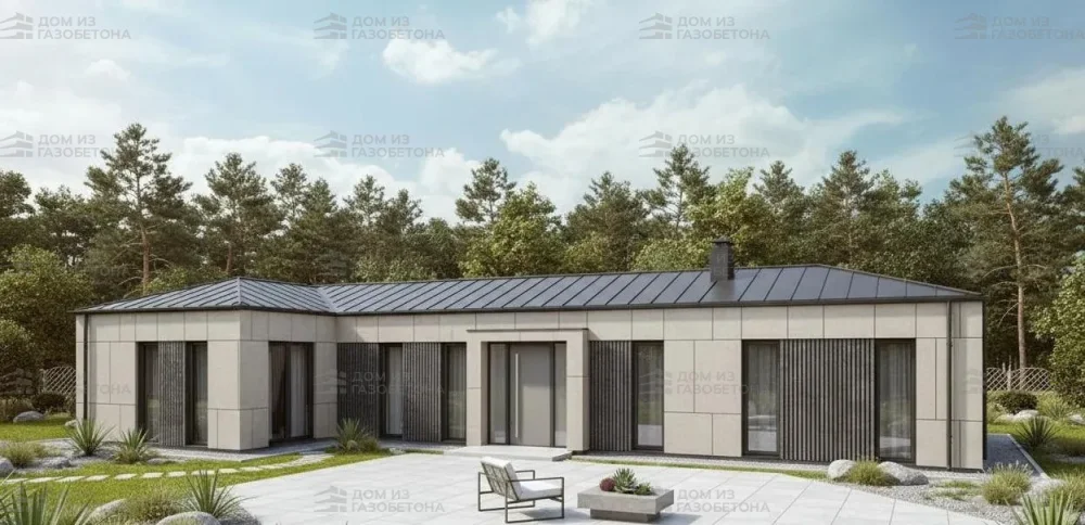 Проект Одноэтажный дом 21 на 14, 152 м2