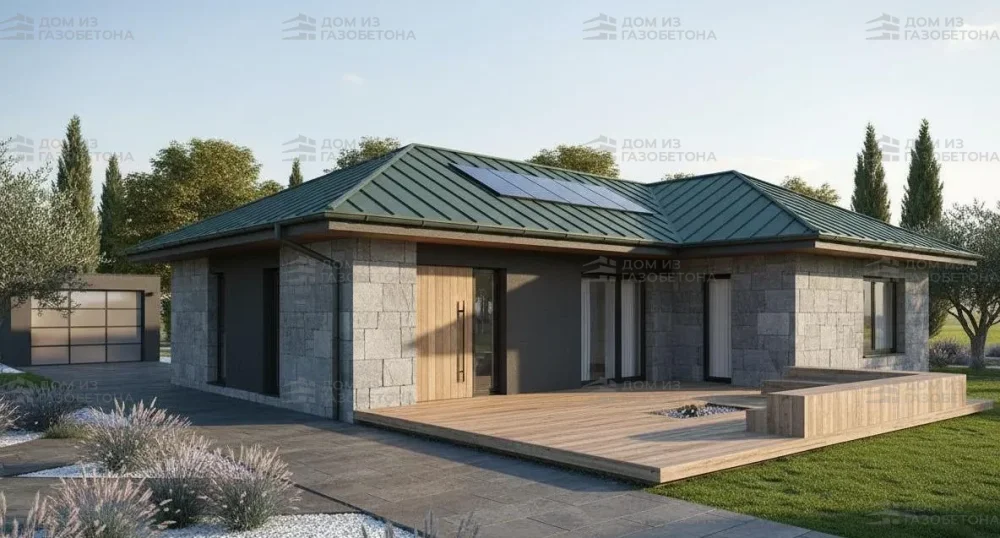 Проект Одноэтажный дом 17 на 18, 159 м2