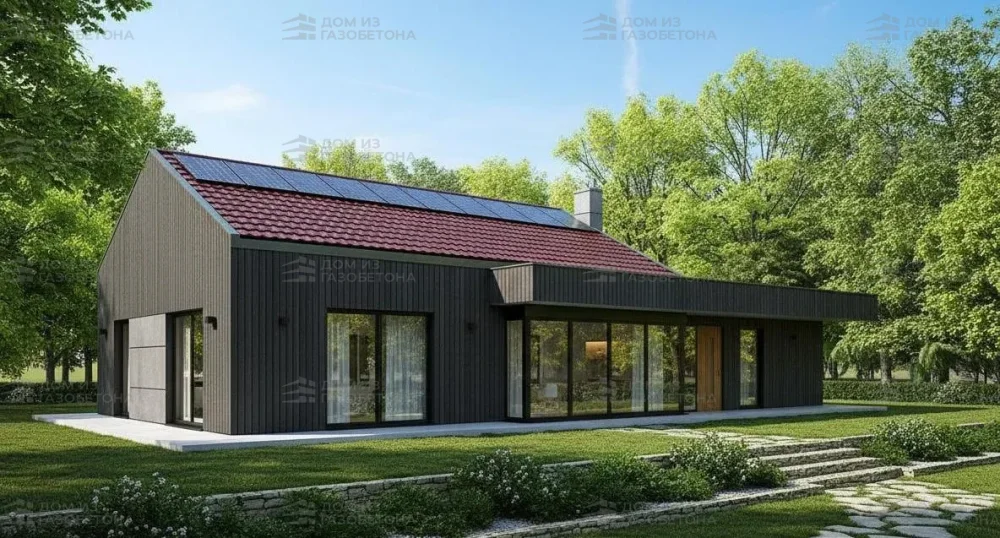 Проект Одноэтажный дом 21 на 13, 181 м2