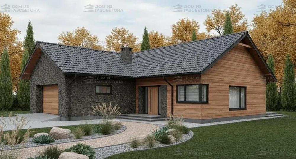 Проект Одноэтажный дом 14 на 16, 134 м2