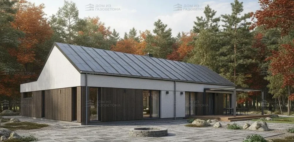 Проект Одноэтажный дом 22 на 9, 143 м2