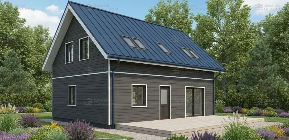 Проект Двухэтажный дом 12 на 9, 123 м2