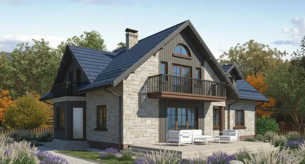 Проект Двухэтажный дом 17 на 14, 241 м2