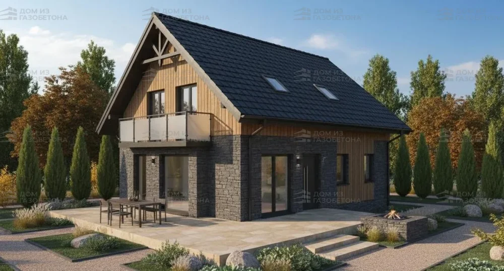 Проект Двухэтажный дом 9 на 13, 144 м2