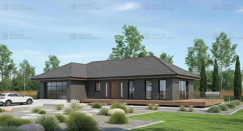 Проект Одноэтажный дом 11 на 21, 170 м2