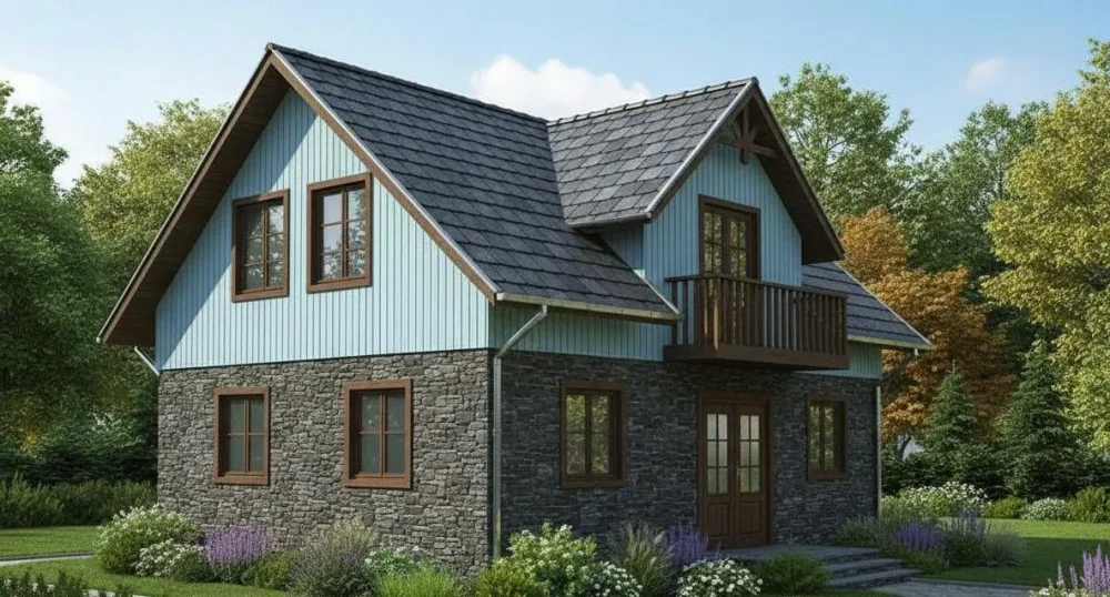 Проект Двухэтажный дом 10 на 7, 81 м2