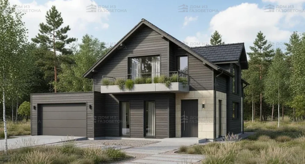 Проект Двухэтажный дом 16 на 10, 190 м2