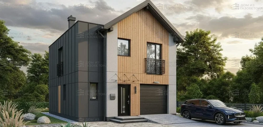 Проект Двухэтажный дом 13 на 8, 134 м2