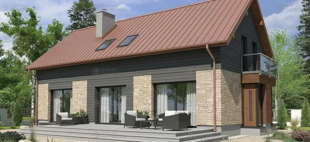 Проект Двухэтажный дом 18 на 10, 212 м2