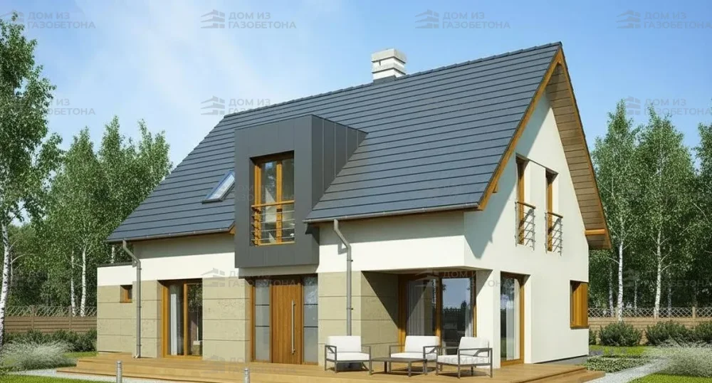 Проект Двухэтажный дом 15 на 10, 159 м2